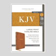 Load image into Gallery viewer, Personalized Custom Text Your Name KJV Large Print Thinline Bible Comfort Print Tan Leathersoft