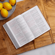 Load image into Gallery viewer, Personalized Custom Text Your Name KJV Large Print Thinline Bible Comfort Print Tan Leathersoft