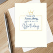 Load image into Gallery viewer, Mens Christian You Are Amazing Happy Birthday Card