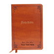 Load image into Gallery viewer, Personalized Custom Text Your Name KJV Large Print Thinline Bible Comfort Print Tan Leathersoft