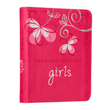 Load image into Gallery viewer, Personalized Custom Text Your Name The One-Minute Devotions for Girls Pink Faux Leather Devotional