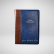 Load image into Gallery viewer, Personalized Portfolio Faithful Servant Legal Size Zippered Portfolio 2 Chronicles 15:7 Blue/Brown