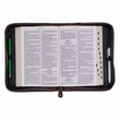 Load image into Gallery viewer, Personalized Bible Cover For Men Two-tone Toffee & Chocolate Brown Do Not Be Afraid Joshua 1:9 Faux Leather