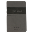 Load image into Gallery viewer, Personalized KJV Deluxe Gift Holy Bible Gray Leathersoft King James Version