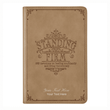 Load image into Gallery viewer, Personalized Custom Text Your Name Standing Firm Daily Devotional Tan Faux Leather Custom Made Gift for Birthdays Celebrations Holidays