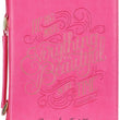 Load image into Gallery viewer, Ecclesiastes 3:11 Faux Leather Pink Personalized Bible Cover for Women