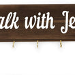 Load image into Gallery viewer, Walk With Jesus Key Holder Wood Decor