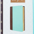 Load image into Gallery viewer, Personalized KJV Holy Bible Giant Print Turquoise and Brown Faux Leather Flexcover