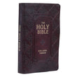 Load image into Gallery viewer, Personalized Bible Custom Text Your Name KJV Giant Print Dark Brown Pattern Bible King James Version