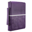 Load image into Gallery viewer, Purple Floral Faux Leather Personalized Bible Cover For Women