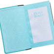 Load image into Gallery viewer, Personalized KJV Holy Bible Giant Print Turquoise and Brown Faux Leather Flexcover