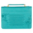 Load image into Gallery viewer, Amazing Grace Floral Teal Faux Leather Personalized Bible Cover For Women