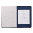Load image into Gallery viewer, Personalized Custom Text Your Name Prayers and Praises From the Word Gift Book Navy Blue Faux Leather