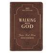 Load image into Gallery viewer, Personalized Devotional Walking with God Brown Faux Leather