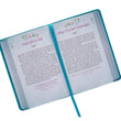 Load image into Gallery viewer, Personalized Devotional He Whispers Your Name Faux Leather Turquoise