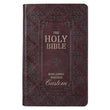 Load image into Gallery viewer, Personalized Bible Custom Text Your Name KJV Giant Print Dark Brown Pattern Bible King James Version