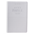 Load image into Gallery viewer, Personalized Custom Text Your Name KJV Indexed White Gift Holy Bible Faux Leather Bound King James Version