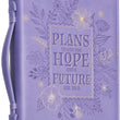 Load image into Gallery viewer, Jeremiah 29:11 Faux Leather Hope and Future Purple Personalized Bible Cover for Women