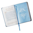 Load image into Gallery viewer, Personalized Devotional Mr. & Mrs. 366 Devotions for Couples Blue Faux Leather
