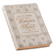 Load image into Gallery viewer, Personalized Custom Text Your Name Daily Hope for a Women's Heart Devotional Taupe Faux Leather