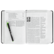 Load image into Gallery viewer, Personalized Custom Text Your Name NIV Life Application Study Bible Third Edition Large Print Black Bonded Leather Red Letter Edition