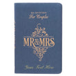 Load image into Gallery viewer, Personalized Devotional Mr. & Mrs. 366 Devotions for Couples Blue Faux Leather