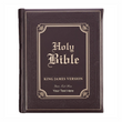 Load image into Gallery viewer, Personalized Bible Custom Text Dark Brown Faux Leather Hardcover King James Version Family Bible
