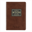 Load image into Gallery viewer, Personalized Custom Text Your Name One Minute with God for Men Daily Devotional Brown Faux Leather