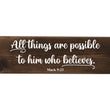 Load image into Gallery viewer, Mark 9:23 All Things Are Possible Wood Decor