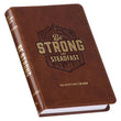 Load image into Gallery viewer, Be Strong and Steadfast Brown Faux Leather Daily Devotional