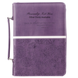 Load image into Gallery viewer, Purple Floral Faux Leather Personalized Bible Cover For Women