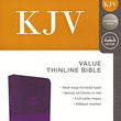 Load image into Gallery viewer, Personalized KJV Holy Bible Value Thinline Leathersoft Purple Comfort Print King James Version