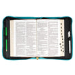 Load image into Gallery viewer, Amazing Grace Floral Teal Faux Leather Personalized Bible Cover For Women