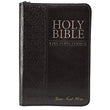 Load image into Gallery viewer, Personalized KJV Black Faux Leather Zippered Pocket Bible
