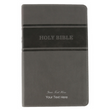 Load image into Gallery viewer, Personalized KJV Deluxe Gift Holy Bible Gray Leathersoft King James Version
