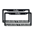 Load image into Gallery viewer, Feliz Agradecida Y Bendecida | Christian Spanish License Plate Frame For Women
