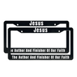 Load image into Gallery viewer, Hebrews 12:2 The Author And Finisher Of Our Faith | Christian License Plate Frame
