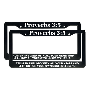 Proverbs 3:5 Trust In The Lord With All Your Heart | Christian License Plate Frame