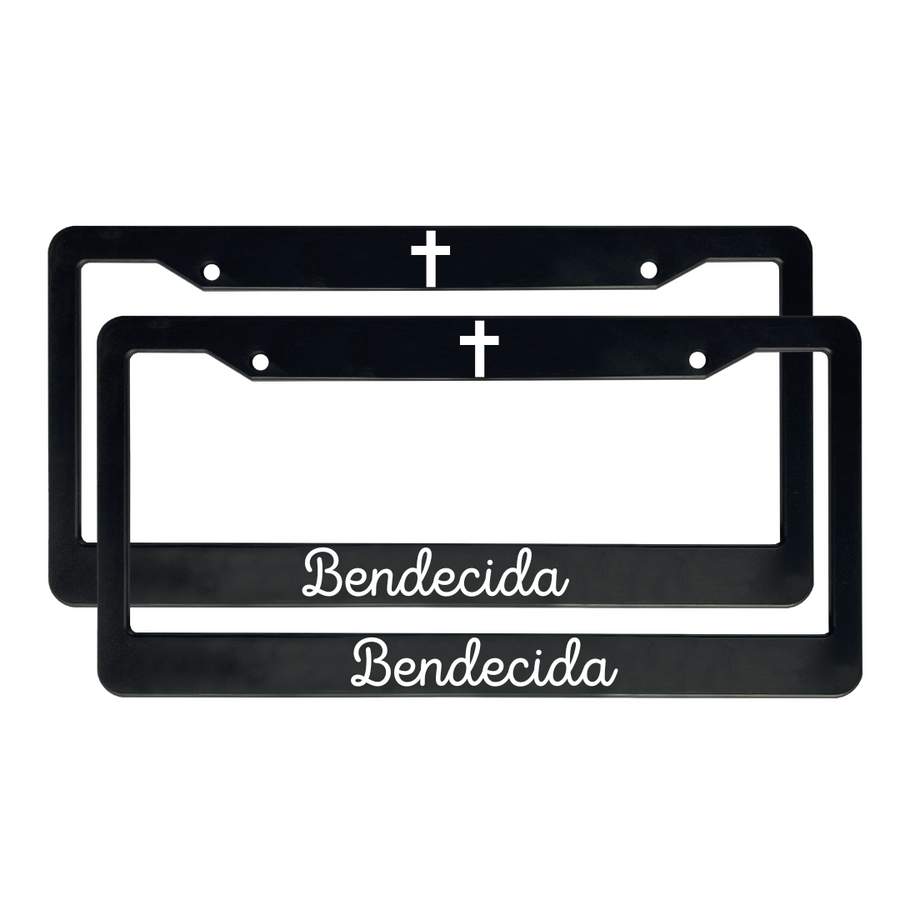 Bendecida | Christian Spanish License Plate Frame For Women