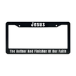 Load image into Gallery viewer, Hebrews 12:2 The Author And Finisher Of Our Faith | Christian License Plate Frame
