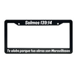 Load image into Gallery viewer, Salmos 139:14 Christian Spanish License Plate Frame | Porta Placas Cristiano para Matriculas en Español
