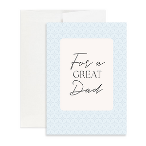 For A Great Dad Father's Day Card 5’X7’ | Gift for Dad