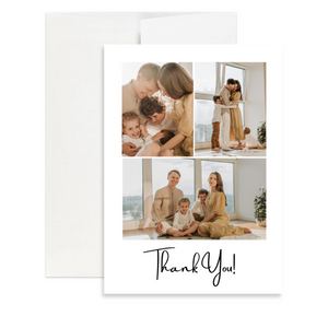 Personalized 5’X7’ Thank You Card Custom Your Photo Image Upload Your Text with 3 Images