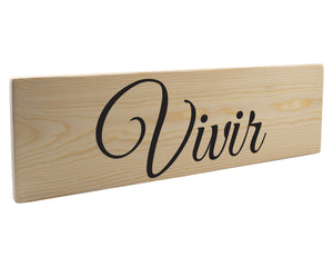 Vivir Spanish Wood Decor