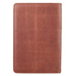 Load image into Gallery viewer, Personalized Cross Zippered Brown Full Grain Leather Padfolio/Portfolio Notebook Study Kit
