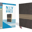 Load image into Gallery viewer, Personalized NIV Comfort Print Thinline Bible Leathersoft Chocolate/Tan New International Version
