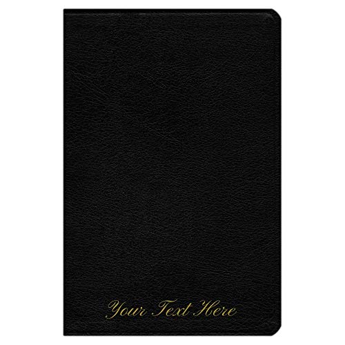 Personalized NKJV Preaching Bible Premium Calfskin Leather Black Comfort Print