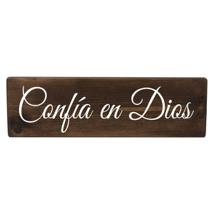 Confía en Dios Spanish Wood Decor