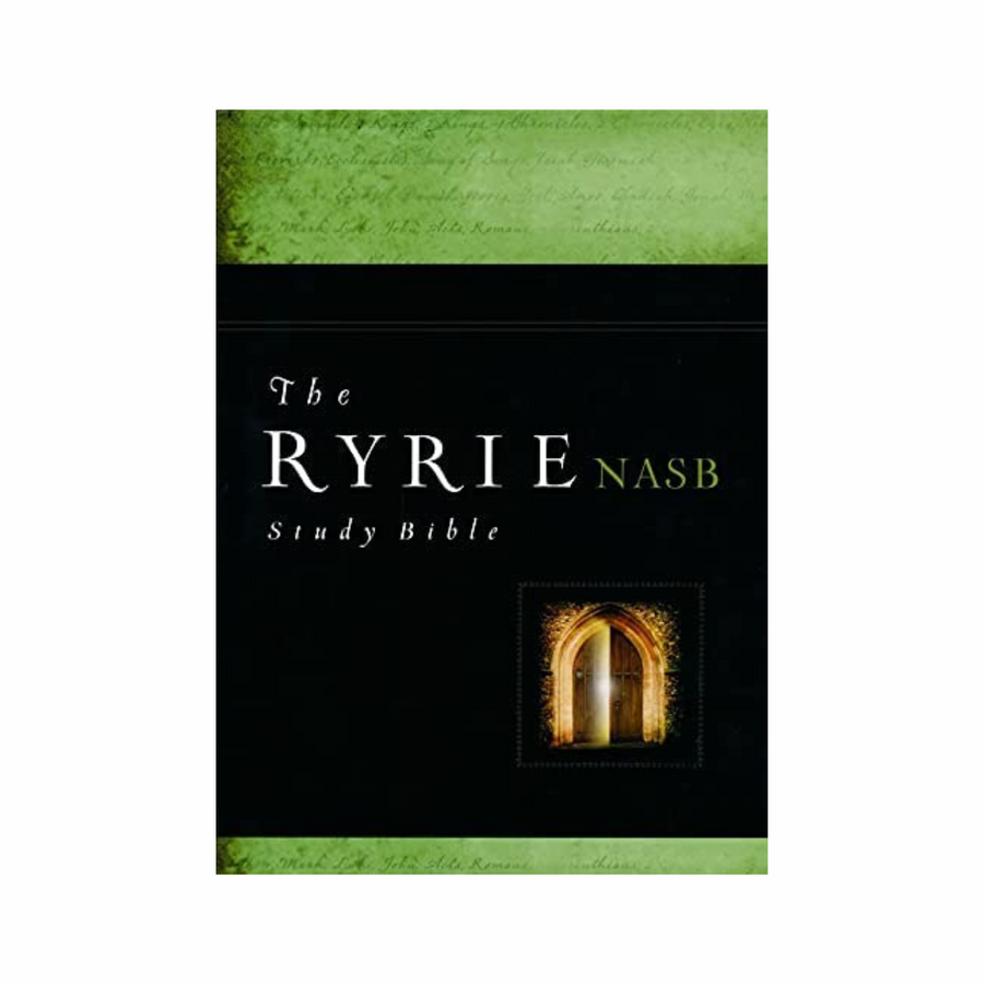 Personalized The Ryrie NAS Study Bible Black Genuine Leather Red Letter Indexed