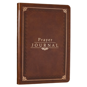 Personalized Journal Custom Text The Lord's Prayer Matthew 6:9-13 LuxLeather Prayer Journal Brown